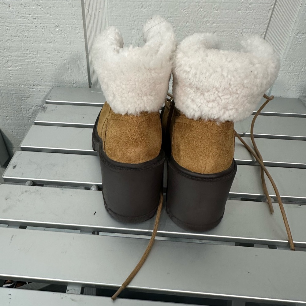 MARC FISHER LTD Mlvacinta Leather Shearling Booties Size 5 NWOT - Picture 5 of 9